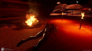 Big Ass/Tit White Milf (Serenia) gets pussy pounded by BBC Nero and has Multiple Orgasms by the Fire